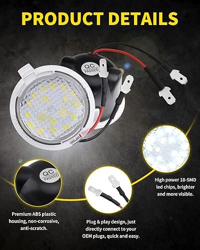 Miniatura 3 de Luces LED para espejo lateral compatibles con Ford F150 Explorer Edge Expedition Flex Taurus X Mirror Signal Lamp Indicador Accesorios de repuesto,