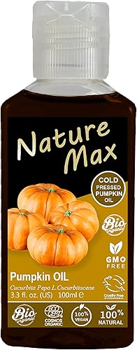 Nature Max - Aceite esencial de grano de calabaza, aceites esenciales naturales sin diluir puro para el cuidado del cabello y la piel, prensado en