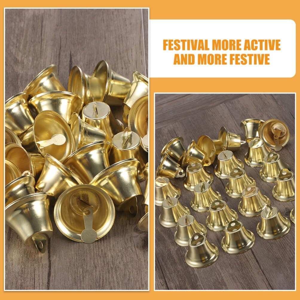 Alipis 12pcs Craft Bells Decorative Bells for Wind Chimes Christmas Tree Home Decor for Keychains Wreaths and Holiday Festivities
