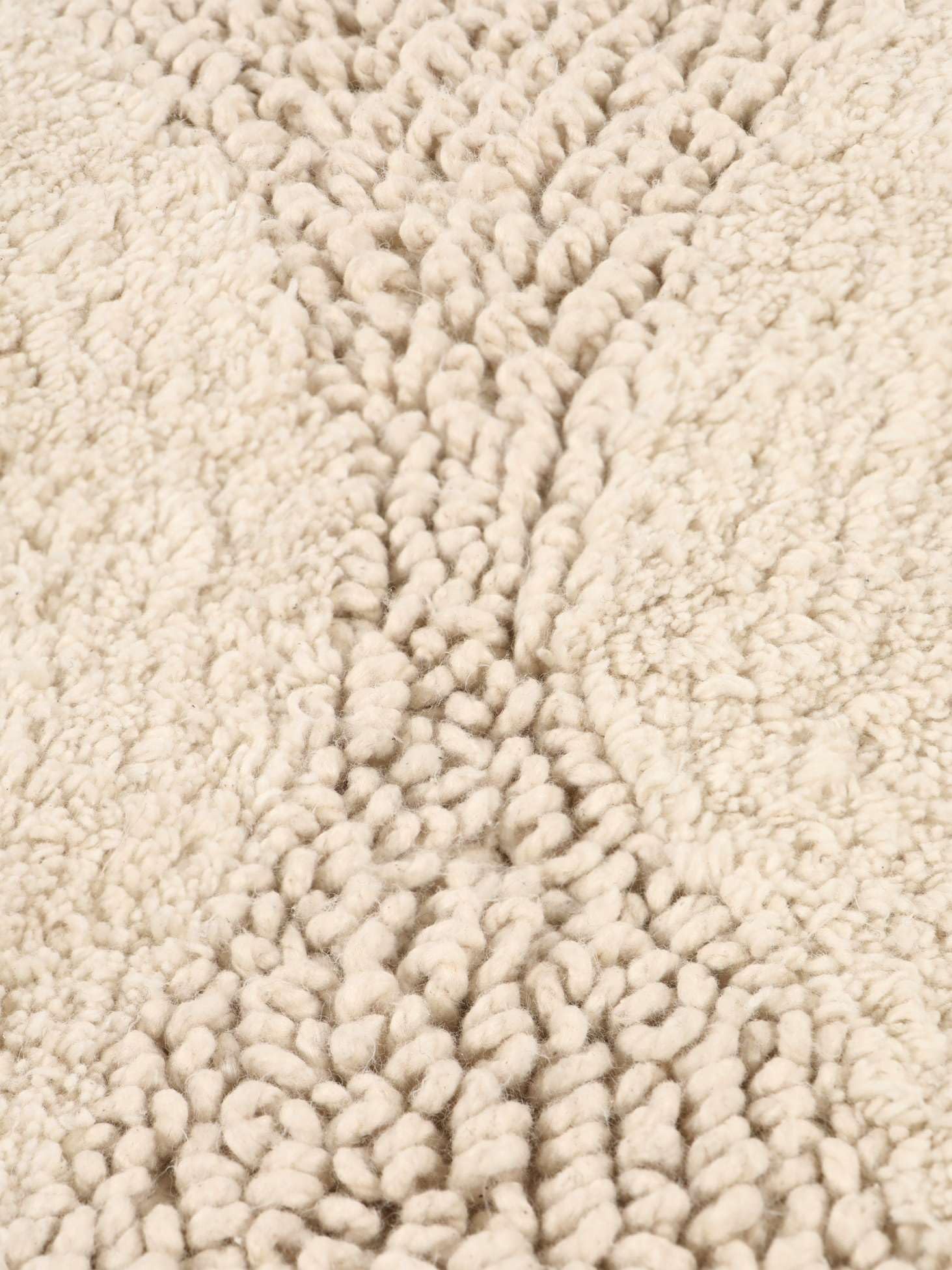 RugVista Breeze Tappetino da bagno, Rotonda, Ø 90 cm, Bianco crema Beige | Moderni, Pelo medio, Lavabile in lavatrice, Oeko-Tex 100, Antiscivolo, Bagno