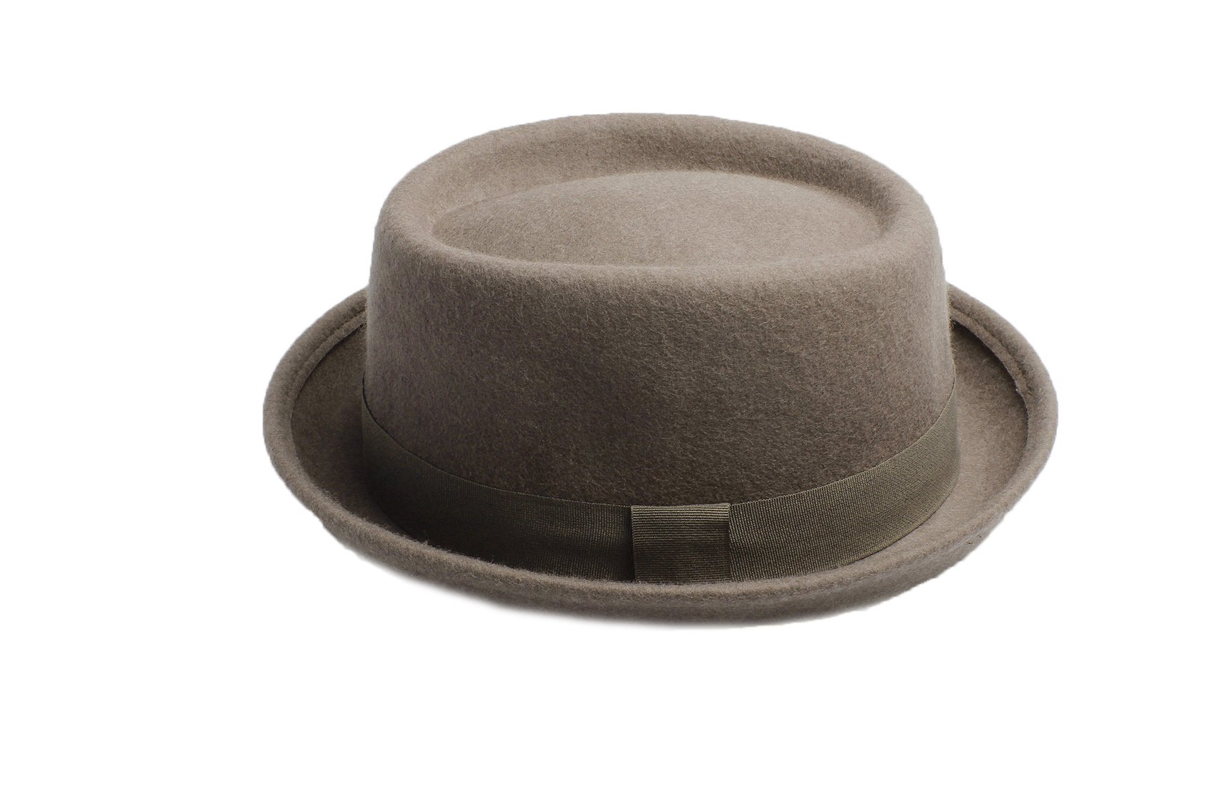 AccessoryoUnisex Grey Wool Pork Pie Hat Available in a Selection of Sizes