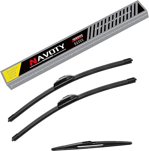 Juego de 3 limpiaparabrisas de repuesto para Ford Edge 2007-2014, juego de 3 limpiaparabrisas de 26 + 20 + 14 pulgadas (juego de 3) gancho UJ