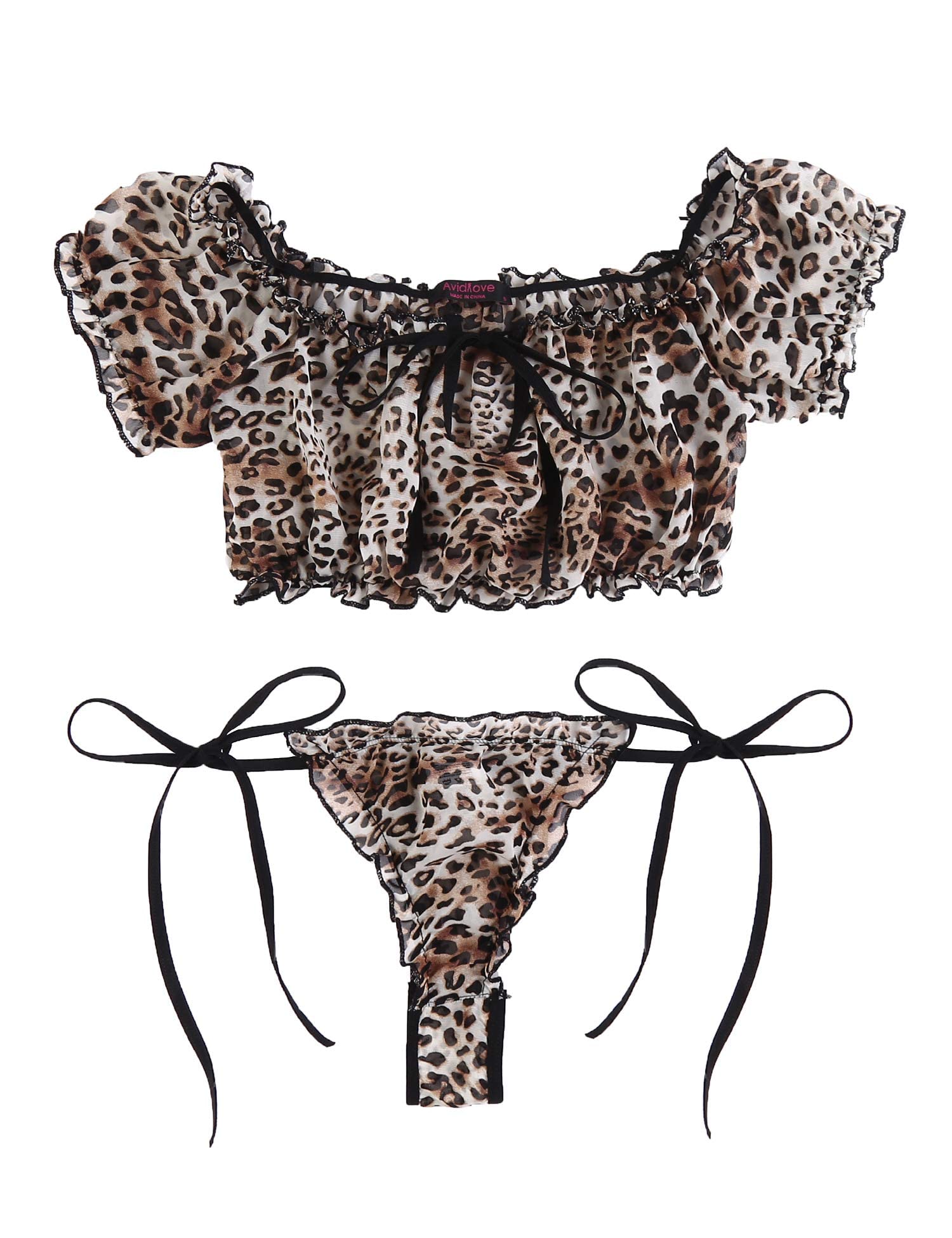 Lingerie Set - Leopard Print