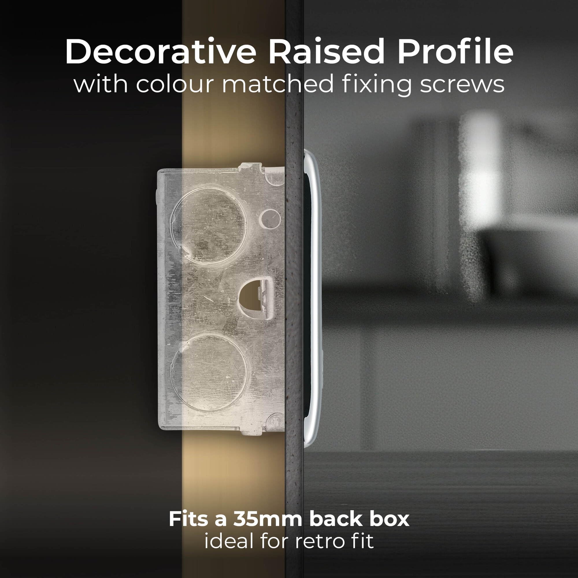 BG Electrical Unswitched Fused Connection Unit with Flex Outlet, Polished Chrome - Image 3