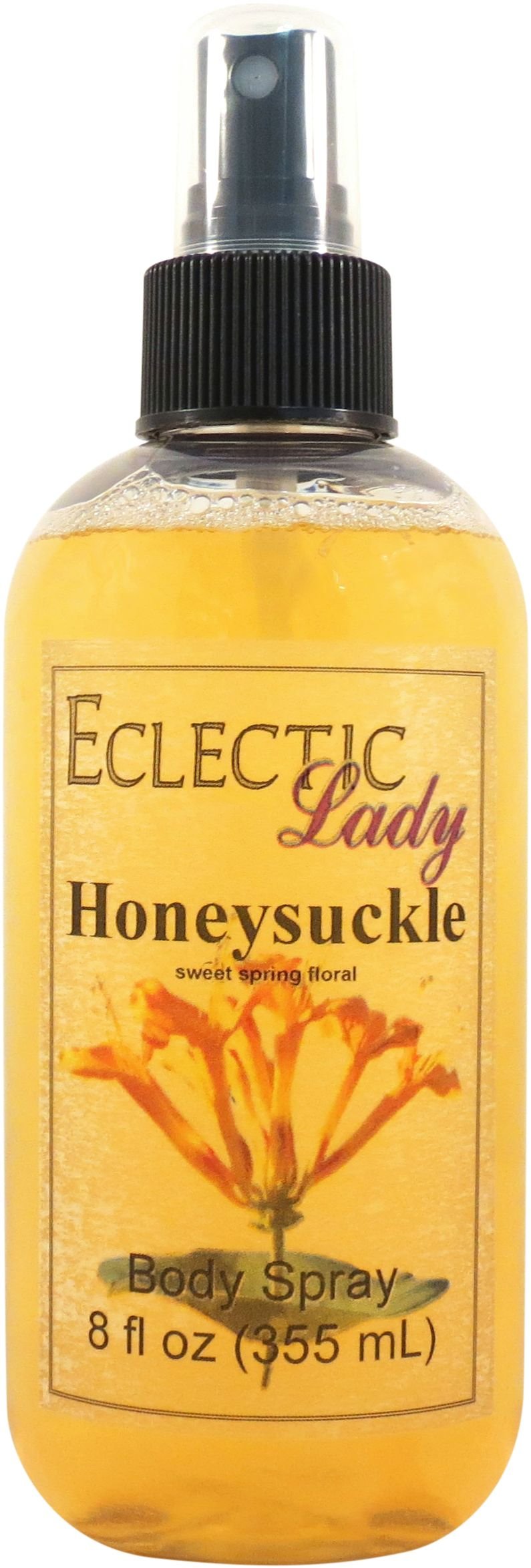 Eclectic Lady Honeysuckle Body Spray, 8 ounces, Body Mist for Women with Clean, Light & Gentle Fragrance, Cologne with Soft, Subtle Aroma For Daily