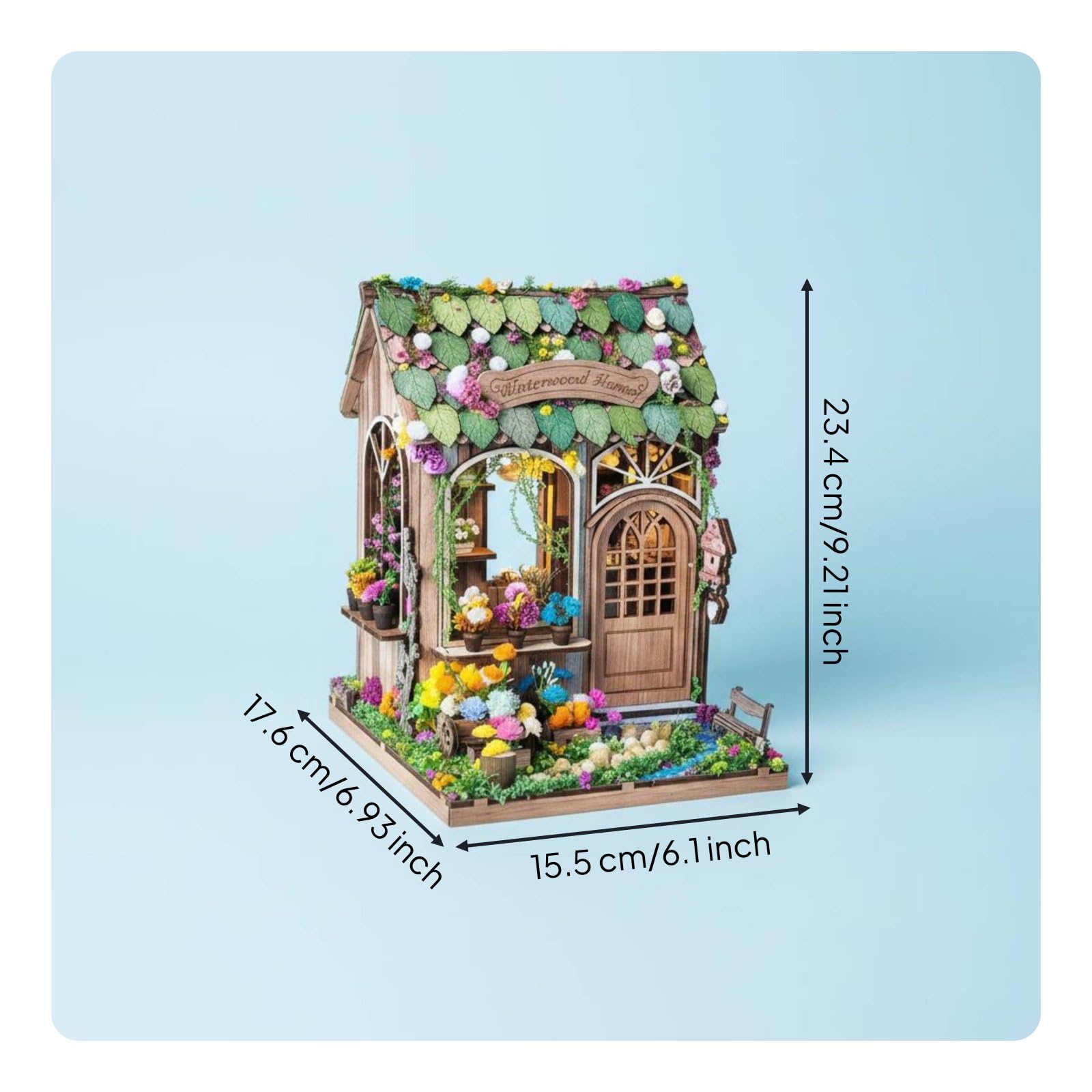 Kit Casa Muñecas DIY ción l Hogar Casa Muñecas DIY Luz LED Pequeña Miniatura Flores para Adultos, Colección
