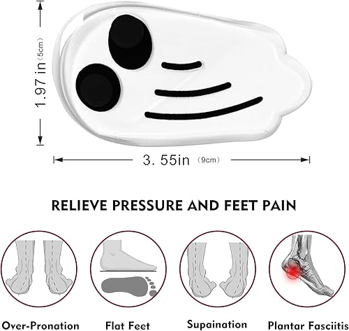 Miniatura 7 de Plantillas para pies para fascitis plantar, soporte para el arco, insertos ortopédicos, plantillas para pies planos, dolor de pies, Transparente