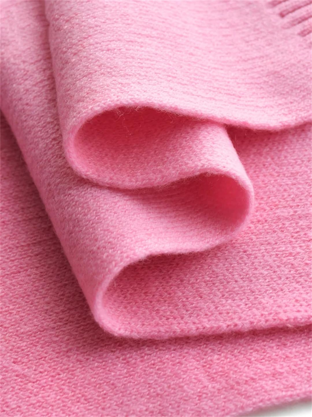 Bufanda de cachemira para mujer, invierno, cálida, de lana, estrecha, corta, para niña