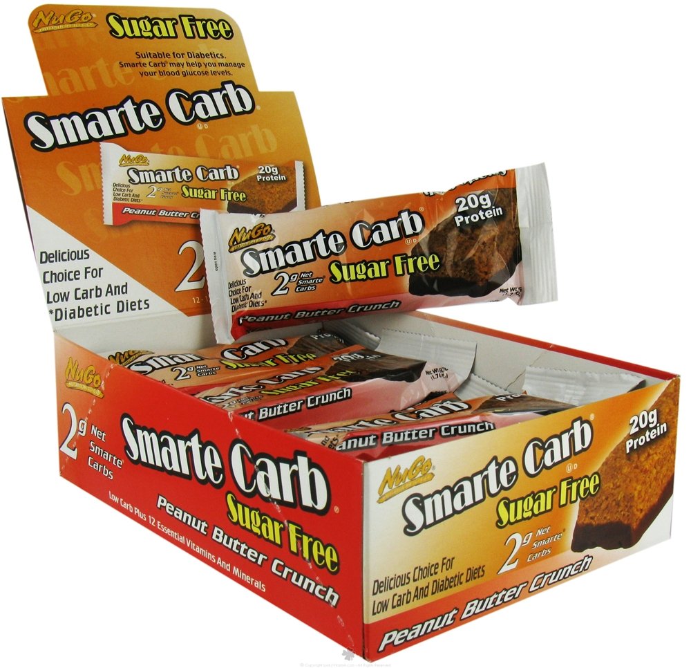 Nutrition Smarte Carb® Protein Bar, Peanut Butter Crunch, 12 Bars, 1.83 oz (52 g) Each