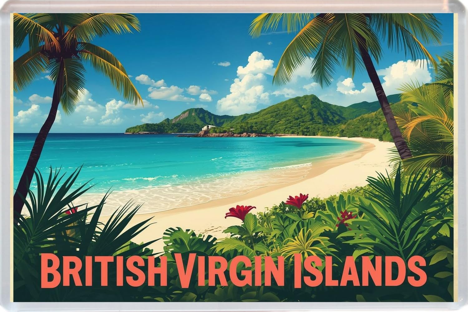 British Virgin Islands - Jumbo Artistic Fridge Magnet 96 x 67mm BBSFHM3504