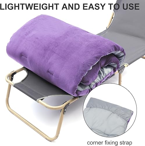 Miniatura 4 de Folding Camping Cot Pad - Portable & Comfortable Outdoor Sleeping Mat with Elastic Strap, Lightweight Waterproof Bottom Mattress Pad