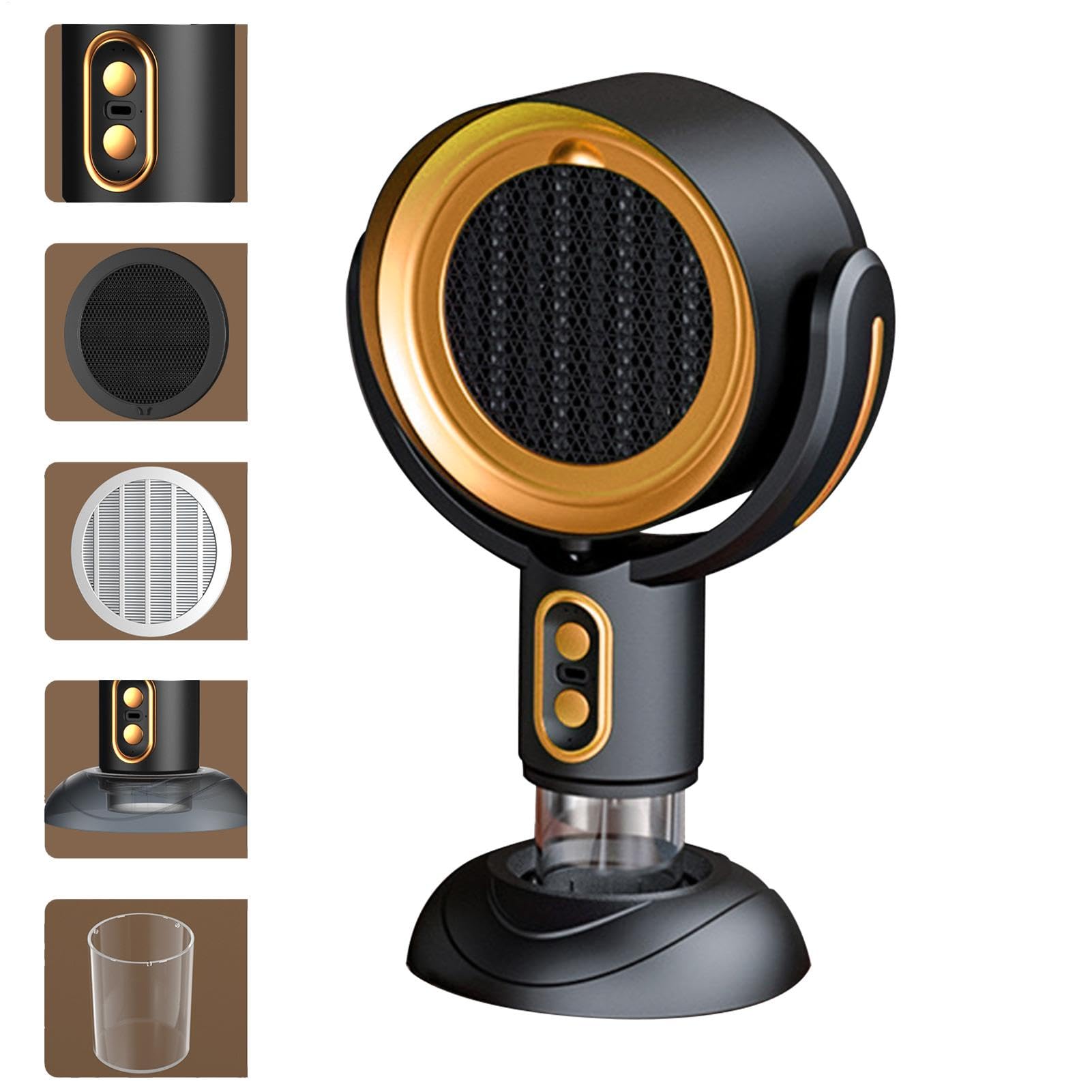Campana Extractora Portátil para Cocina - Ventilación Recargable 3000 mAh, Campanas de Cocina con Rotación de 360 Grados, Extractor de Aire Portátil para Cocinar y Uso en Escritorio