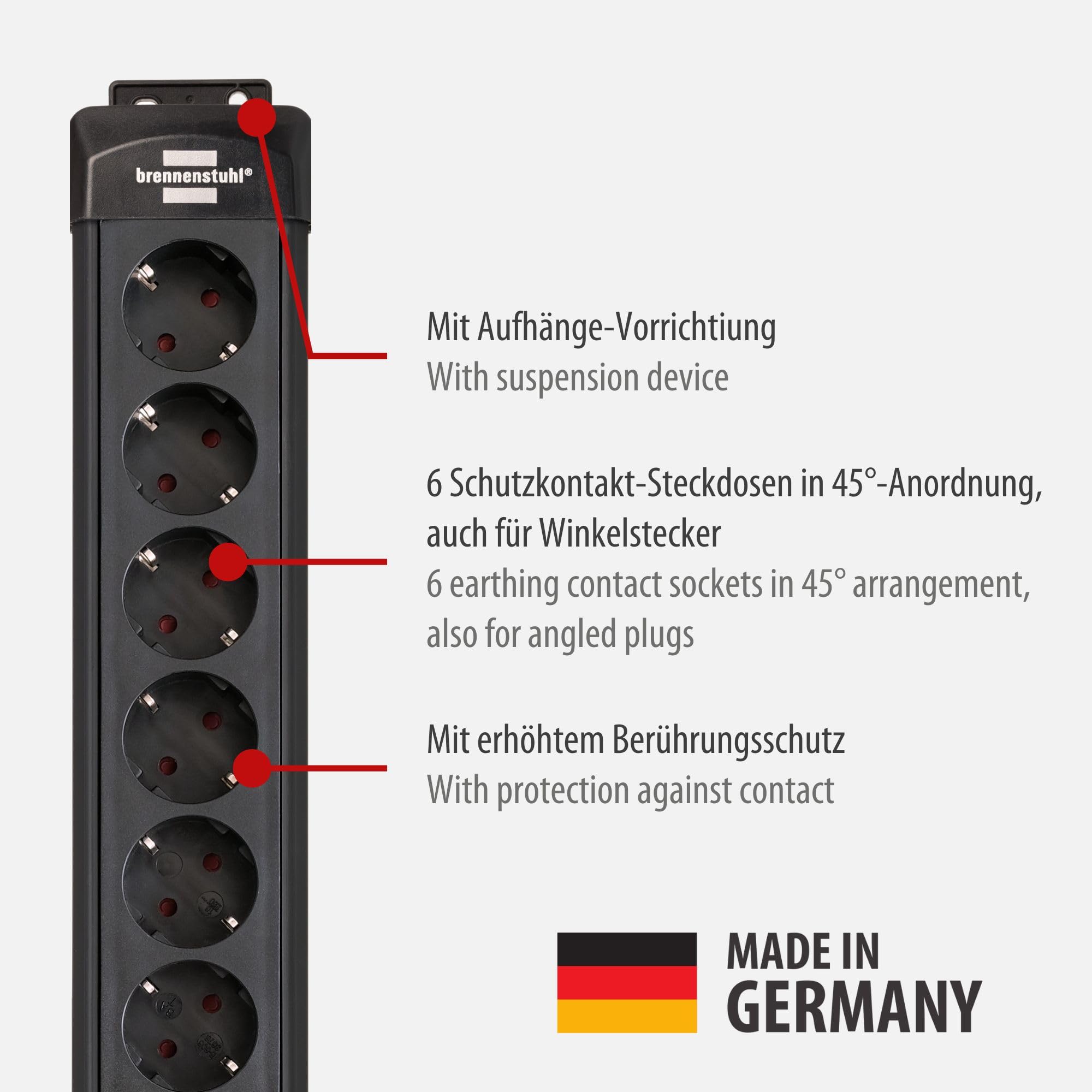 Brennenstuhl Premium-Line 26.000 A 6-fach Ü bk 1,8 m