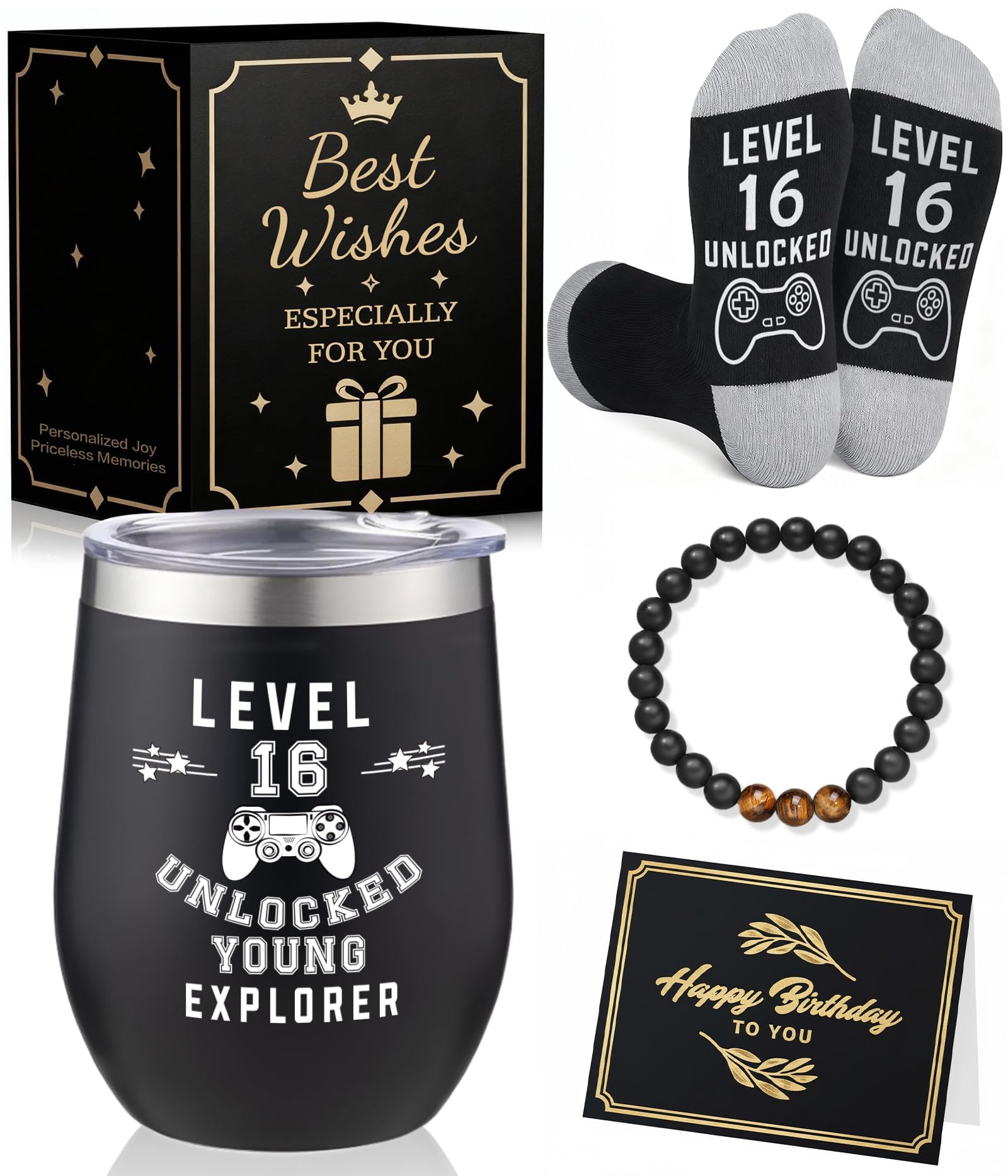 16th Birthday Gifts Boys, Teen Boy Fun Gift Set – Unique Cool Bifts for 16 Year Old Boys for Son Grandson Nephew Friend