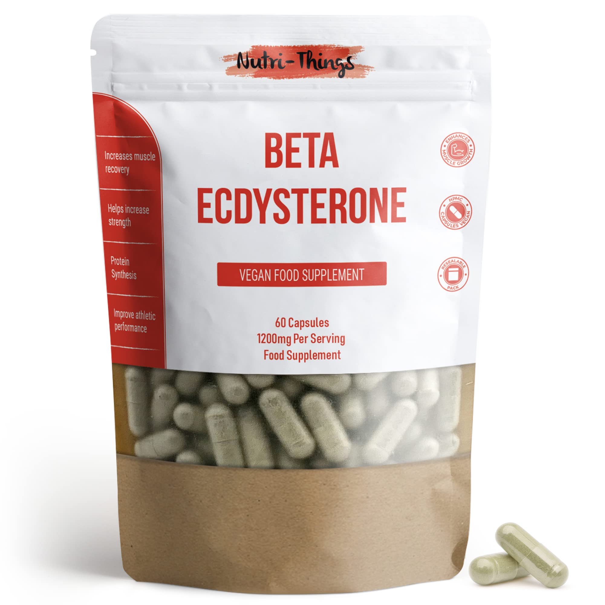 Beta Ecdysterone Capsules | Enhances Muscle Growth & Recovery | 60 Capsules Per Pack