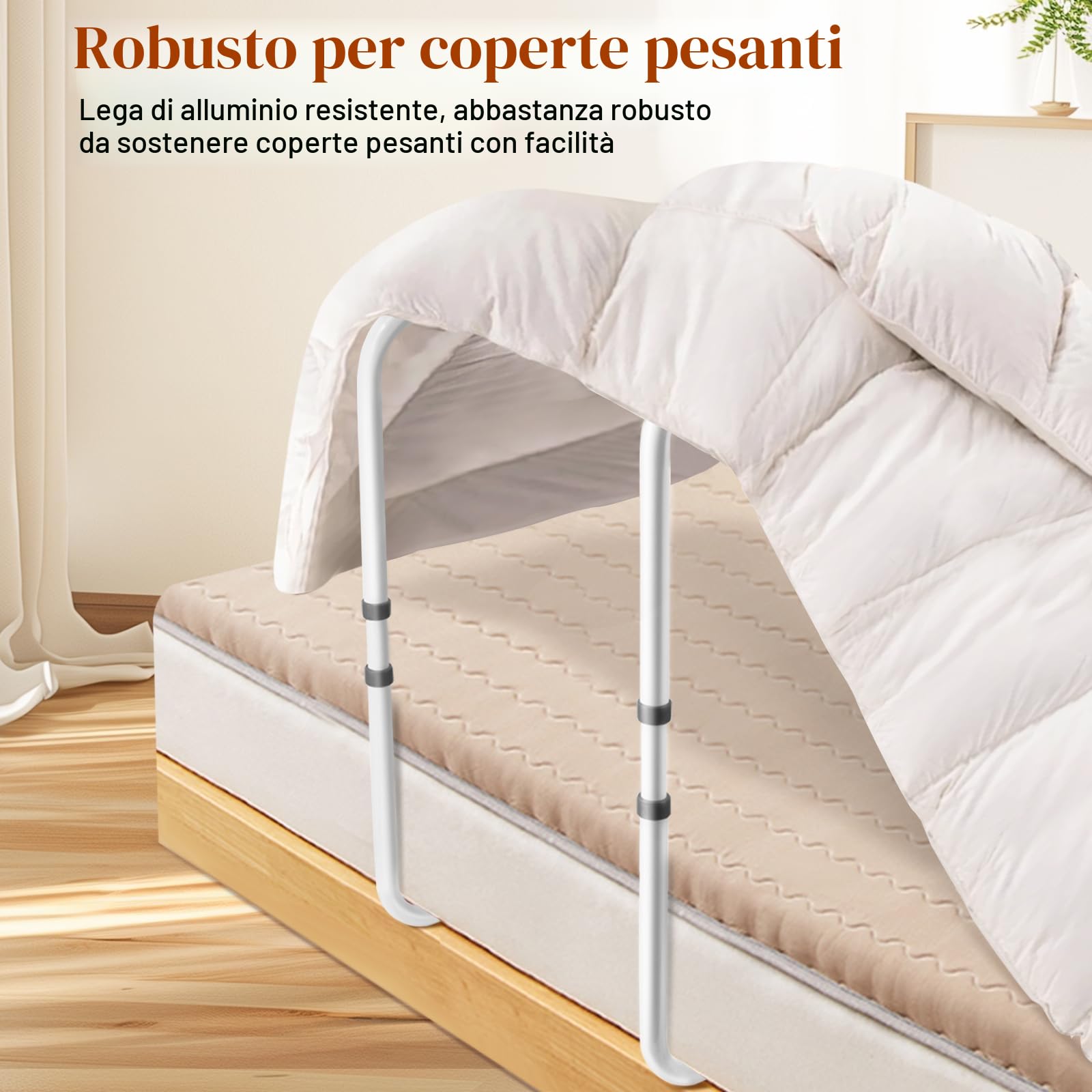 DePango Alza Coperte Per Piedi, Alzacoperte Per Piedi Anziani, Solleva Coperte Per Piedi, Per il recupero post-operatorio di piedi e dita delle gambe, ginocchia e caviglie, 4 fermi inclusi