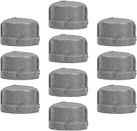 Vista 25 de Pipe Decor - Juego de 4 accesorios de tubería de hierro maleable industrial de unión de 1/2 pulgada por Pipe Decor, componentes de tubería