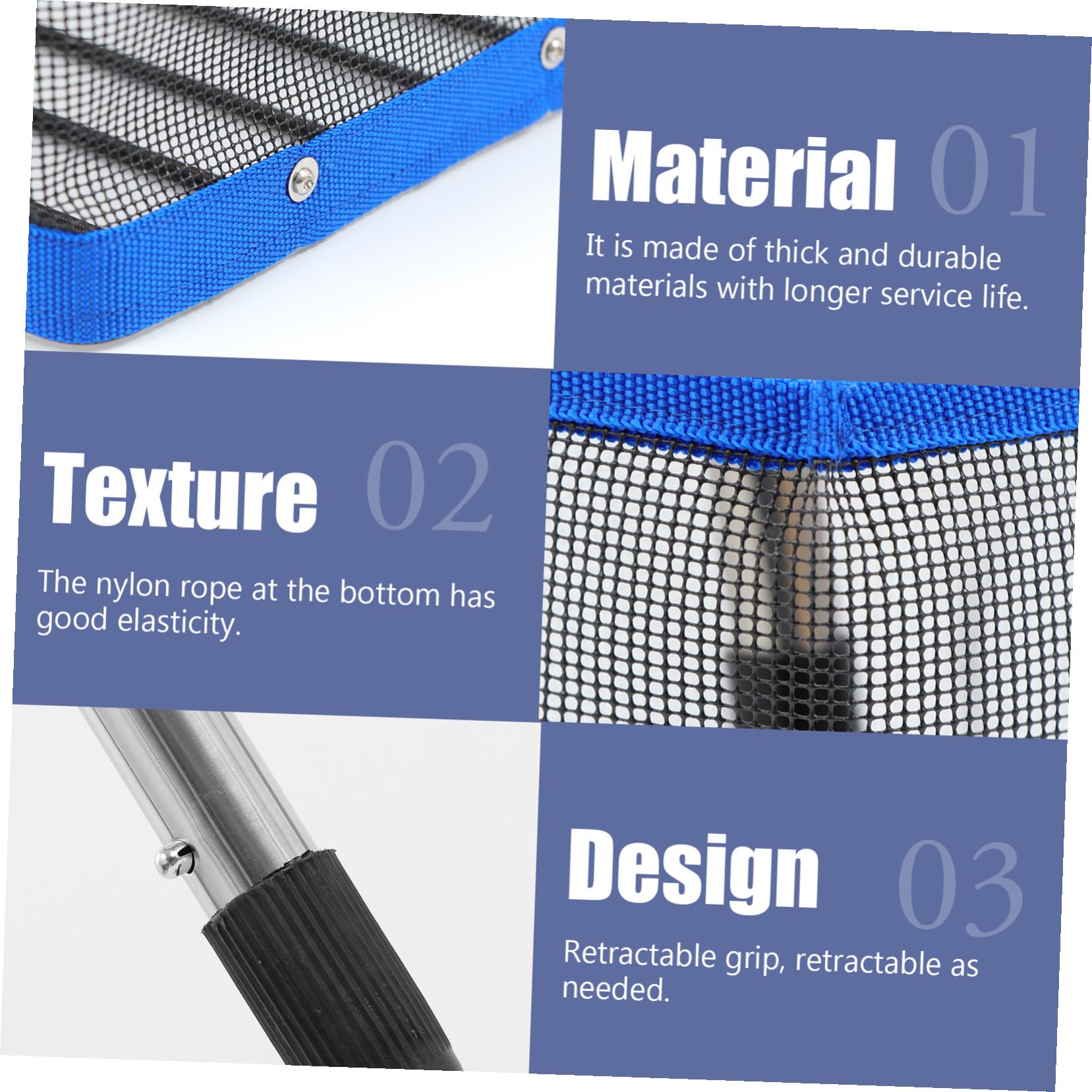 Recogedor de Balones de Tenis de Mesa de Nylon Diseño Ajustable y Fácil Almacenamiento para Entrenamiento y Partidos de Tenis de Mesa