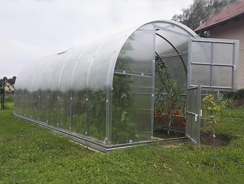 Serra KLASIKA 24 (3 x 8 m) con fondamenta e policarbonato da 6 mm - 8
