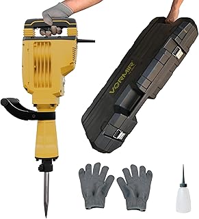 iBELL VORMIR DH45-20 Electric Demolition Hammer – 1500W Copper Armature Motor, 30mm HEX Chuck, 1900 BPM, Anti-Vibration Ha...