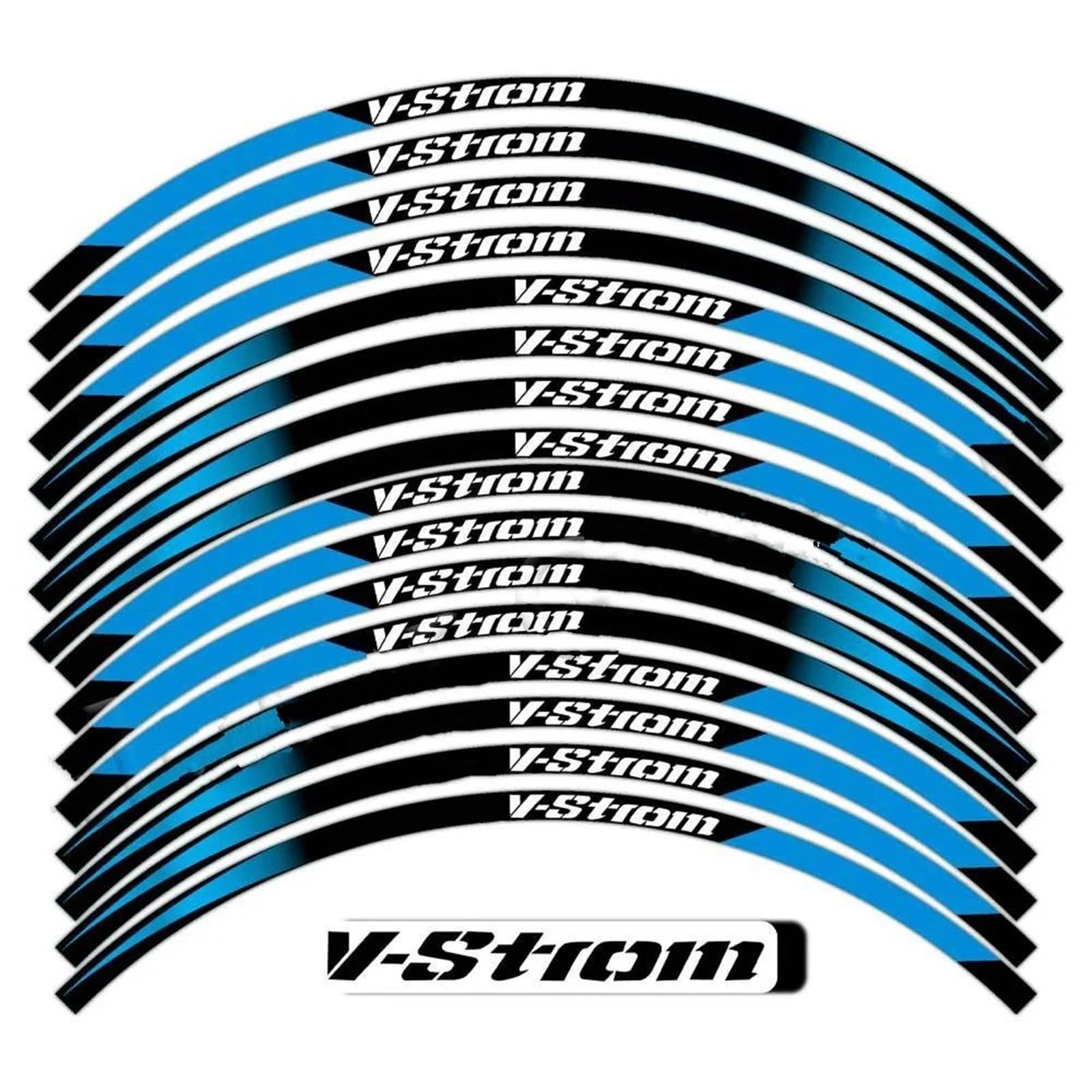 Motorcycle Parts Wheel Sticker Rim Waterproof Decal for Suzuki for V-Strom DL250 DL1000 DL1050 DL650/1050XT Decorative(Blu)