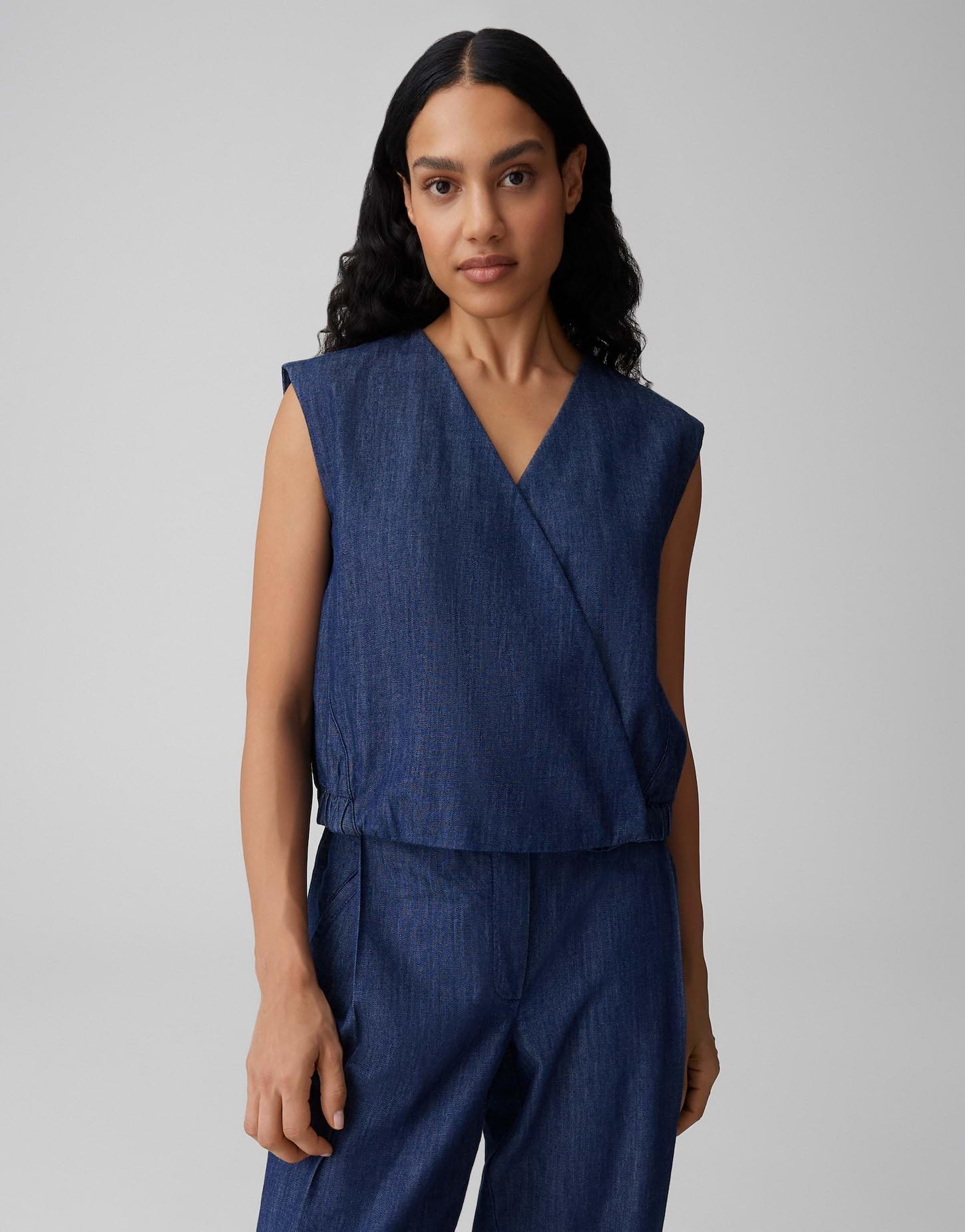 OPUS Damen Weste | Weste aus weichem Chambray Denim