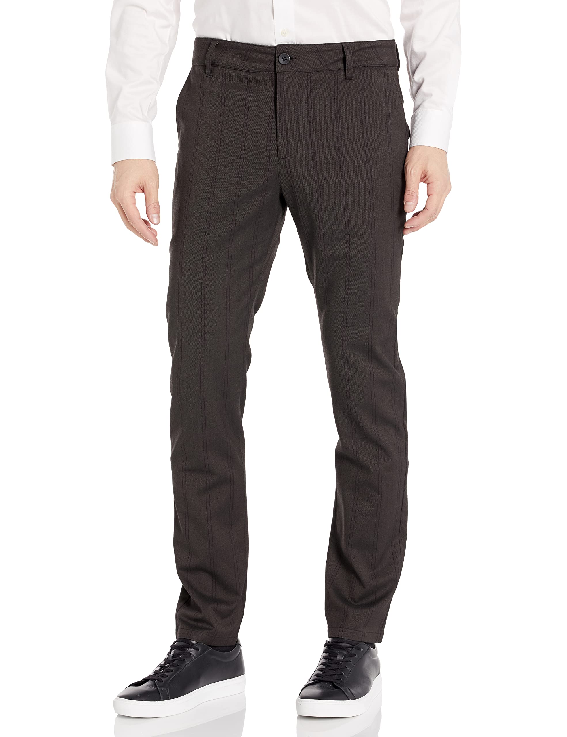 PAIGE Mens Stafford Pinstripe Slim Fit Trouser Pant