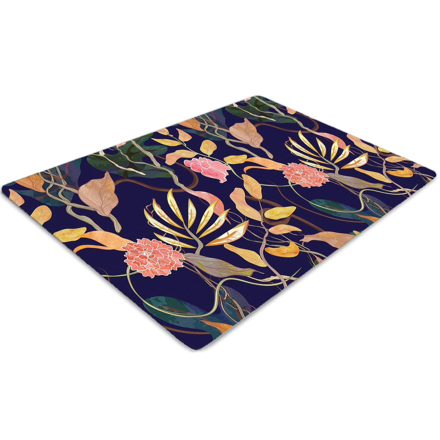 Protège-sol rectangulaire 120x90 cm PVC imperméable antidérapant tapis protection pour parquet
