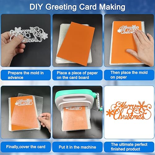 Miniatura 6 de 4 troqueles de corte de Navidad para hacer tarjetas, troqueles de FineGood Merry Christmas Santa, bricolaje para árbol de Navidad, plantillas de