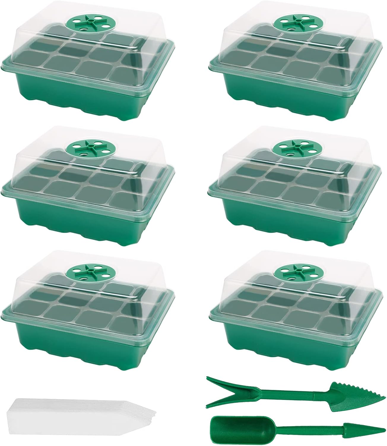 Getervb 5 Vassoi Semina In Plastica | Senza Fori Di Drenaggio | Per Serra E Giardino | Ideali Per Ortaggi E Piante