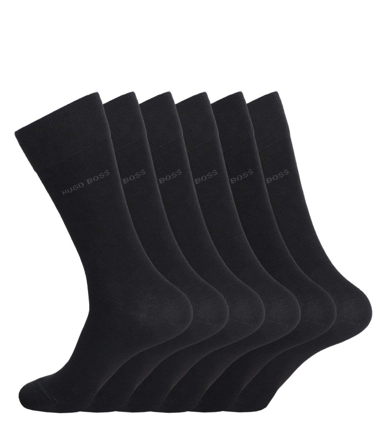 Boss Hugo Men's Socks Business Allround Rs Sp 50274157 6 Pair - Black, 39-42