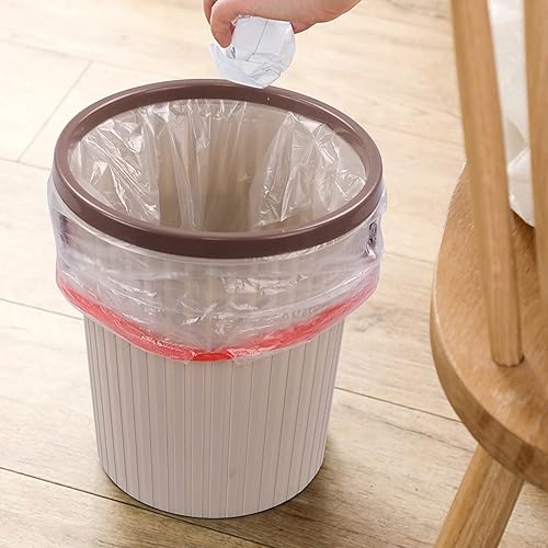 Miniatura 9 de Bolsas de basura pequeñas transparentes de 3 galones, bolsa de basura con cordón, 108 unidades