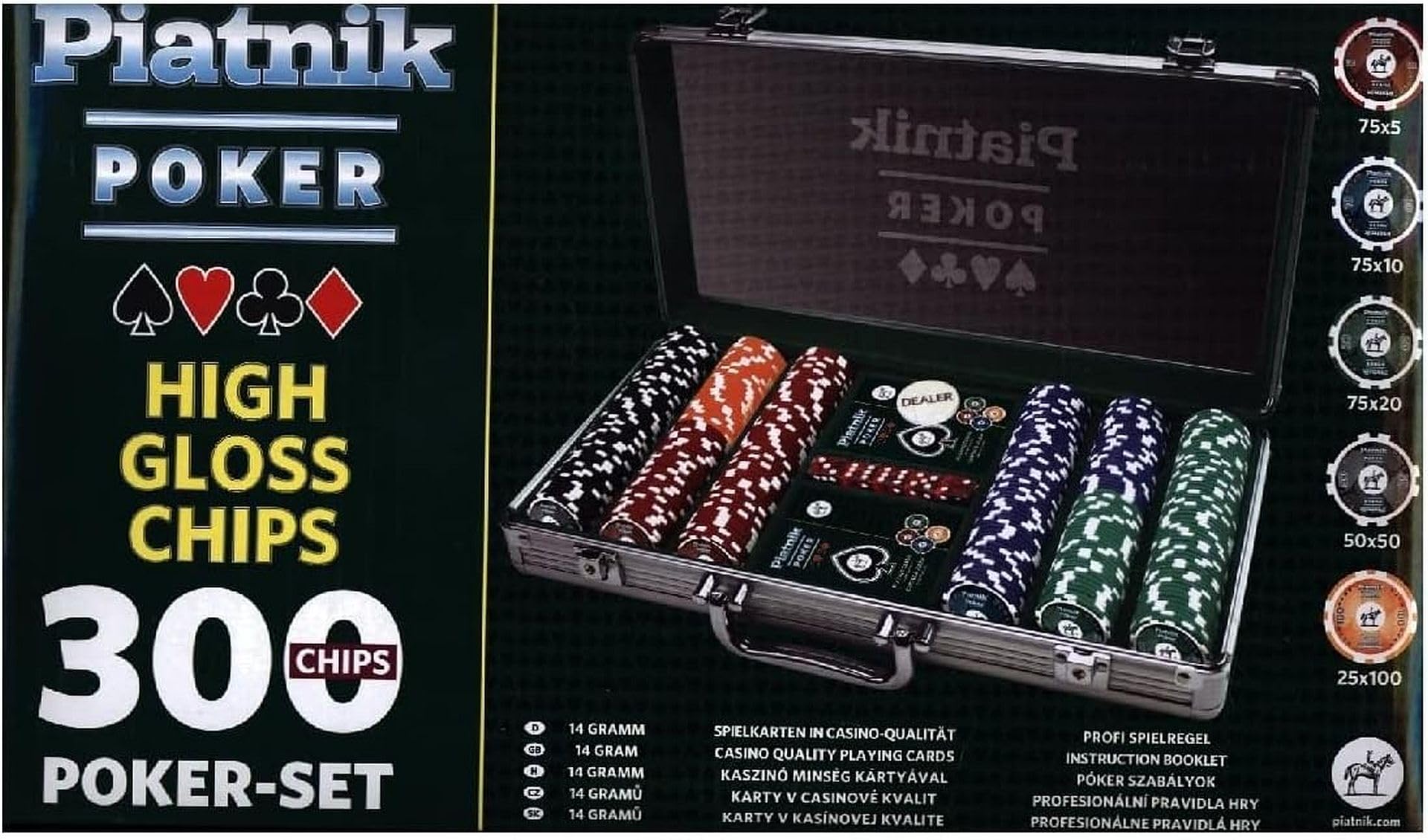 Piatnik 7903 - Set da Poker, 300 fiches High Gloss [Importato dalla Germania]
