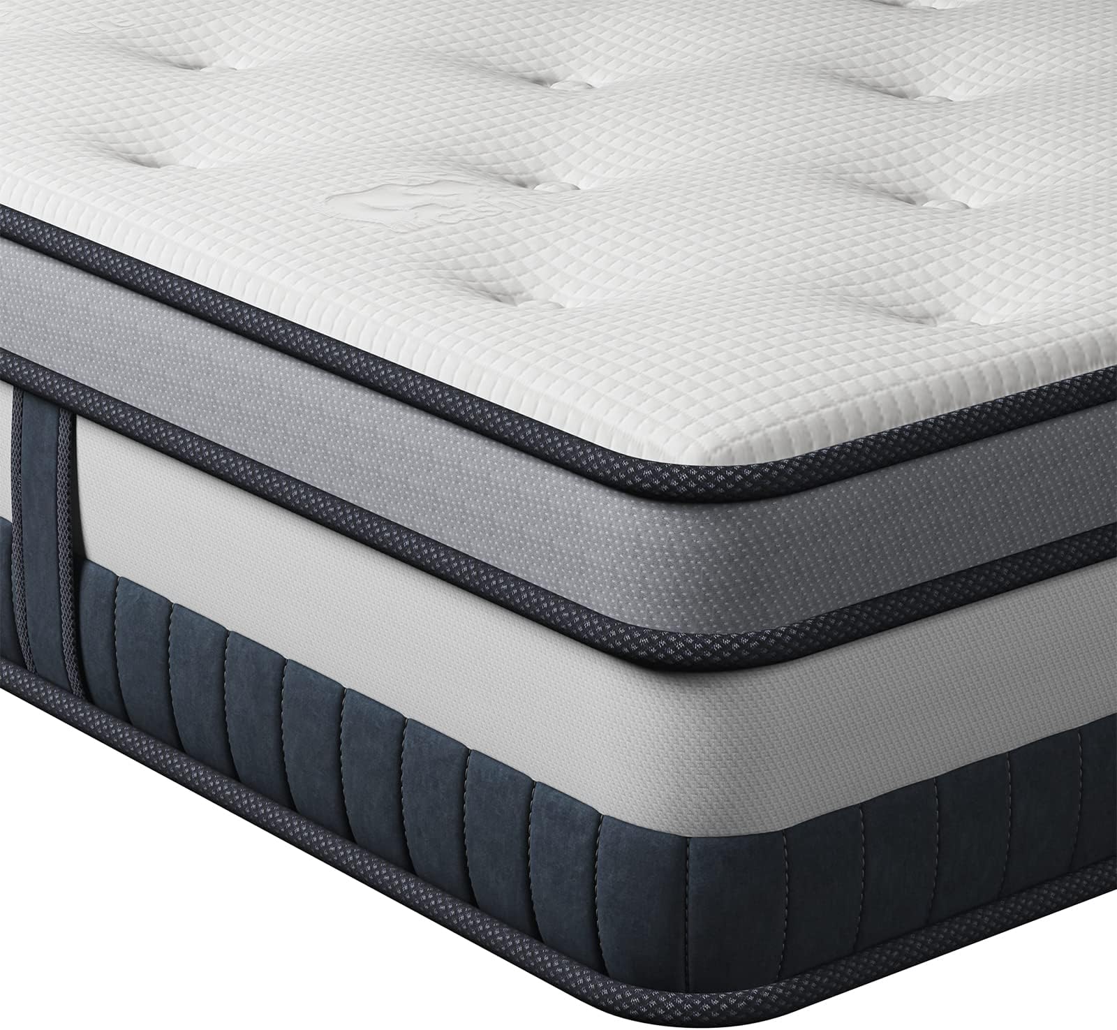 Vesgantti Twin Mattress 10 Inch Innerspring Multilayer Hybrid Single Mattress - Ergonomic Design with Memory Foam and Pocket Spring Mattresses Twin Size - Box Top Series Medium Firm Feel