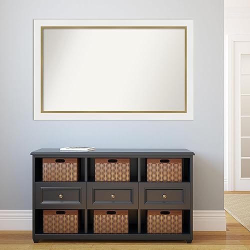 Miniatura 5 de Amanti Art Espejo personalizado, espejo de baño de oro blanco, espejo de pared o espejo de tocador de baño sobre el fregadero (32.25 x 51.25