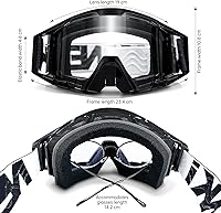 Vista 2 de Gafas de Motocross con Cubierta para la Nariz - Gafas MX y ATV Todoterreno Dirtbike para Adultos Unisex