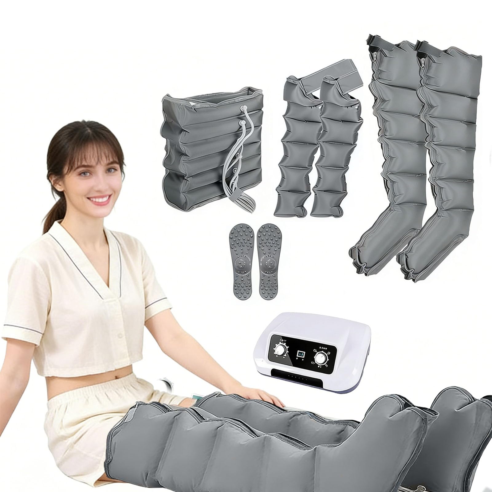 Massaggiatore Gambe Linfodrenante︱Pressoterapia per Casa Professionale L︱Pressoterapia a Casa Gambe︱Massaggio Linfodrenante︱6 Camere D'aria Pressoterapia Linfodrenaggio︱Massaggio Linfodrenante