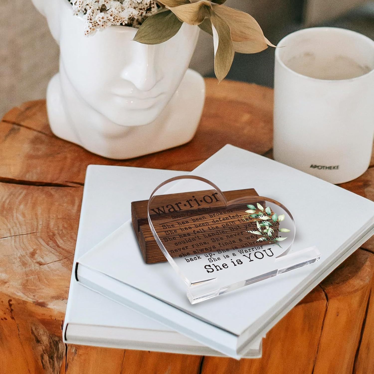 TRCENDE Inspirational Gift for Cancer, warriors gifts for women men boys, Mental Health Warrior,Breast Cancer Survivor Gift for Mom, Encouragement Gift,Desk Decorative Sign for Home Office XAk203 - Image 7