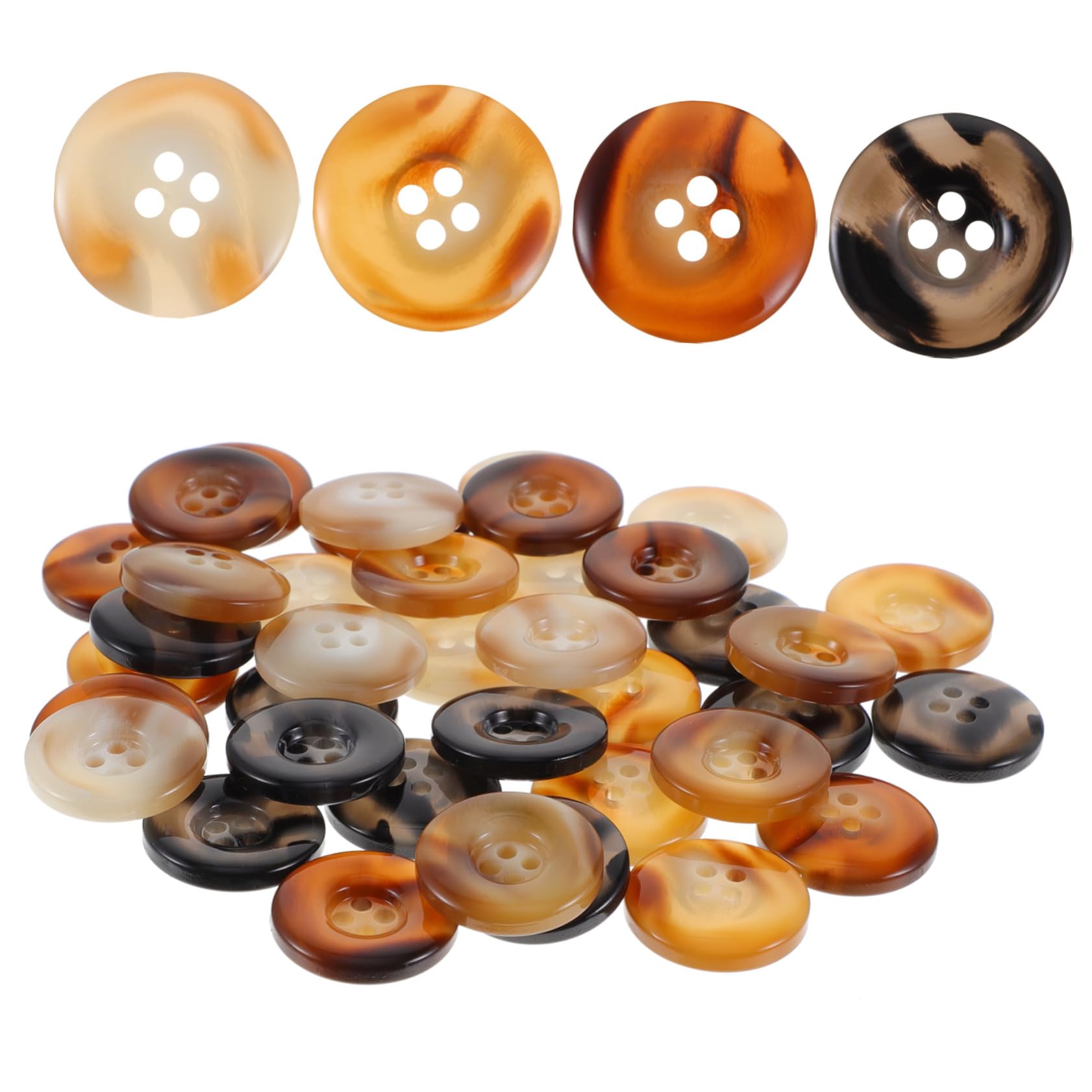 SHINEOFI 3 Set Di Bottoni Fatti A Mano Squisiti Per Cappotti Bottoni Da Cucito Pratici in Resina 40 Pezzi * 3