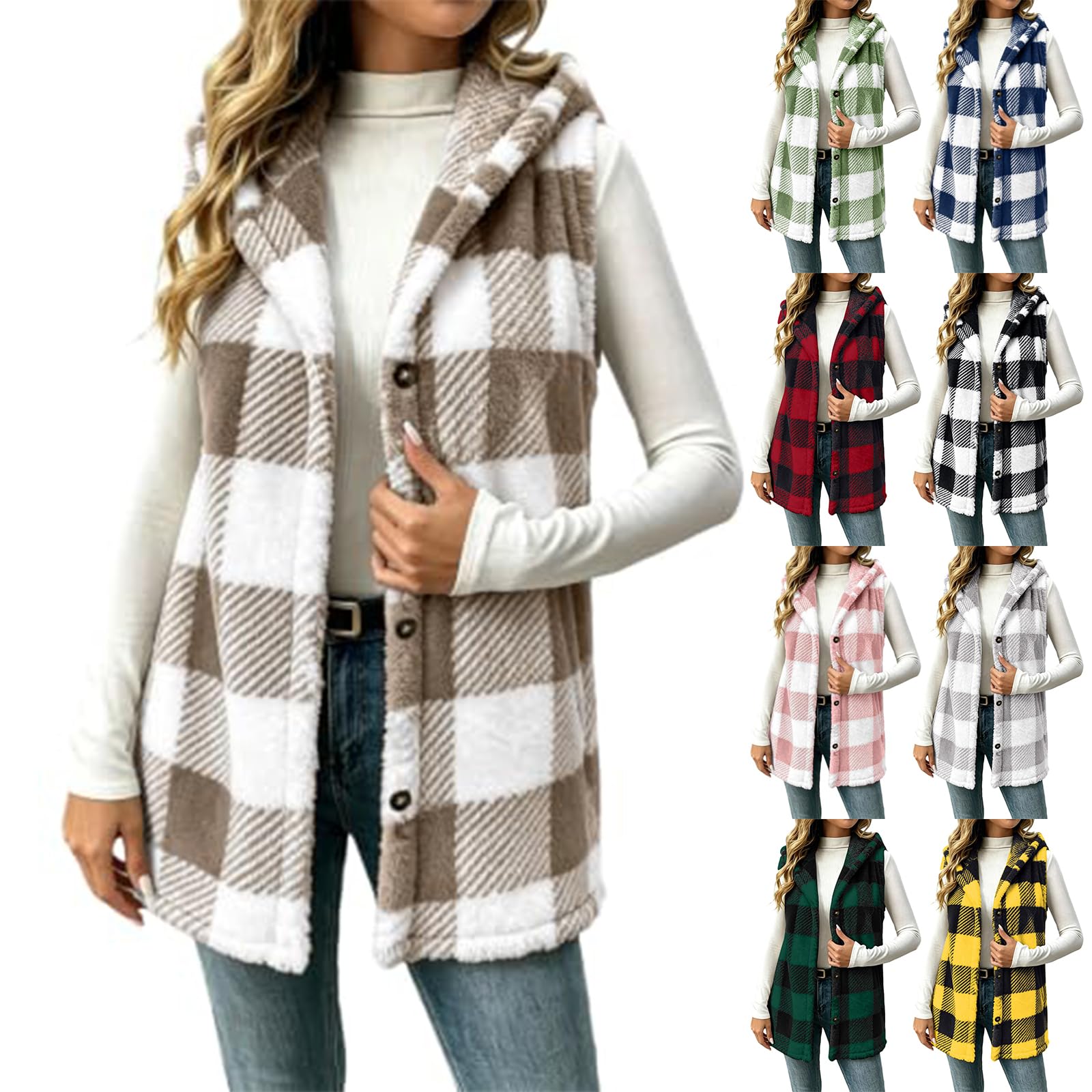 Fleece Vest Women Sherpa Jacket Coat