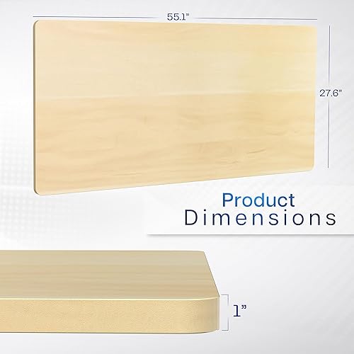 Vista 137 de VIVO DESK-TOP60G - Mesa universal de una pieza de 60 x 24 pulgadas, color gris oscuro, para marcos de escritorio estándar y sentados a pie, altura