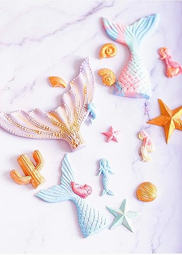 Miniatura 3 de JeVenis Molde de cola de sirena grande 3D, molde de silicona para fondant, para decoración de tartas, molde de caramelo de chocolate, molde de jabón