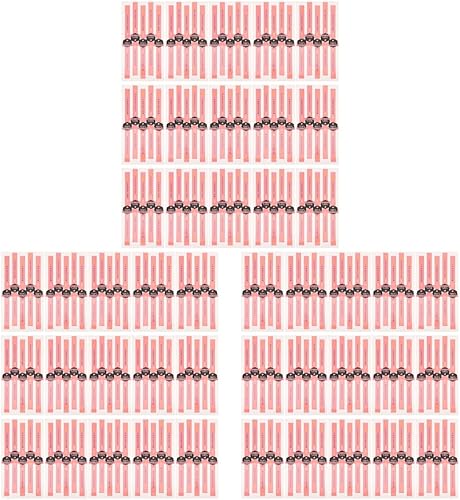 GANAZONO Etiquetas Adhesivas Etiquetas Adhesivas Decoración de Pasteles 300 Piezas Pegatinas Papel Kraft Tira Rosa Caja de Embalaje Caja de