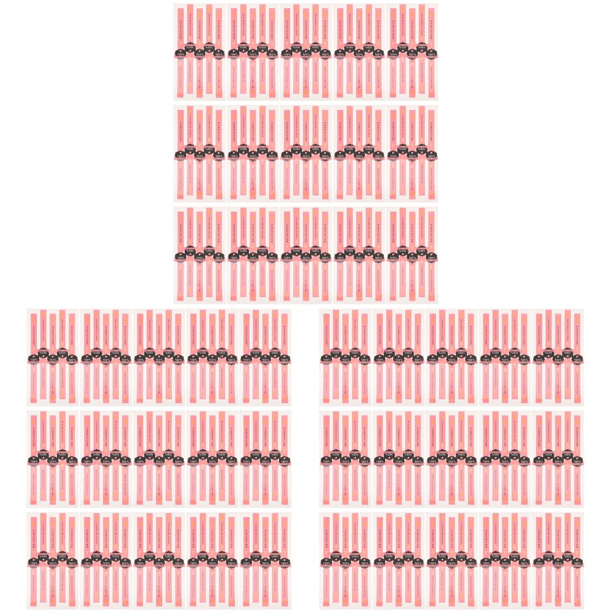 300 etichette adesive etichette adesive per decorazioni per torte adesivi carta kraft striscia rosa scatola di imballaggio scatola regalo cioccolato decorazione torta adesivo confezione regalo
