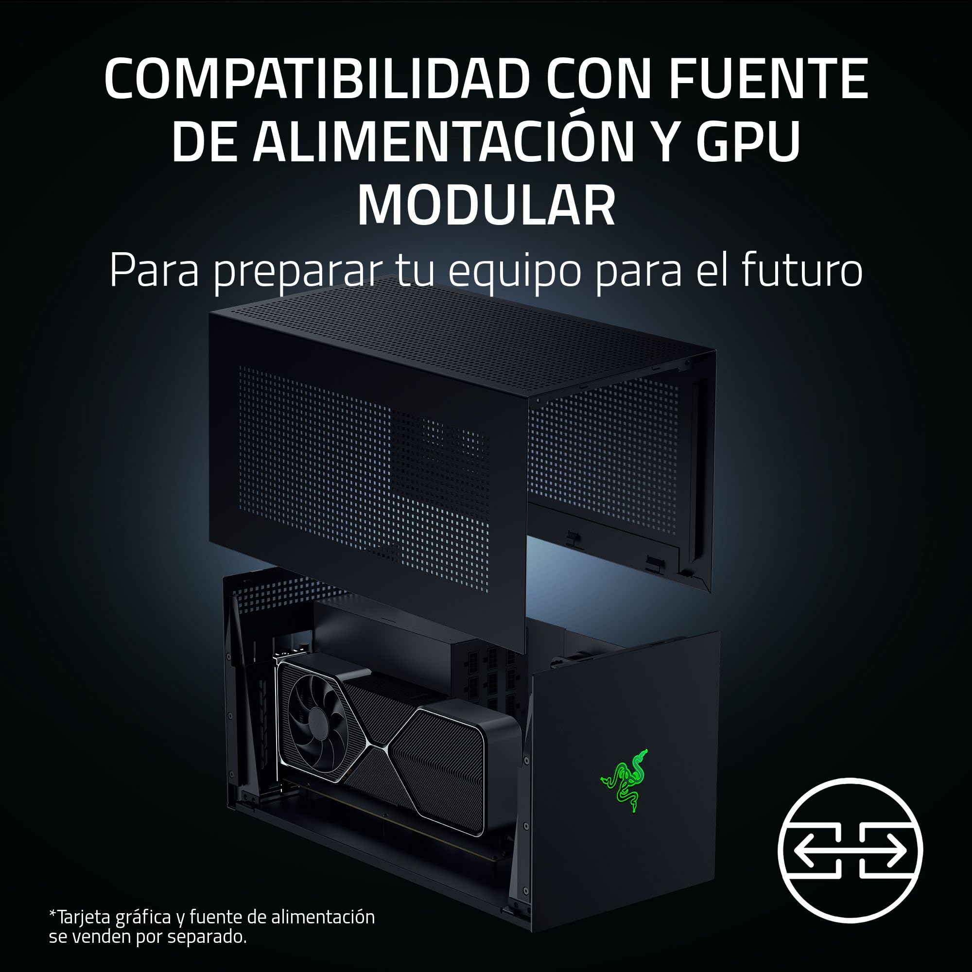 Razer Core X V2 - Caja gráfica Externa de sobremesa para portátiles Thunderbolt - Thunderbolt 5 de última generación - Chasis de Acero ventilado - Admite Tarjetas gráficas PCIe | Negro