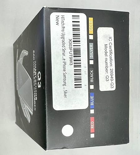 Miniatura 9 de HITech Pro - Soporte para cargador inalámbrico inteligente de 15 W Qi Fast Car con conectores magnéticos y adaptador de doble puerto, compatible con