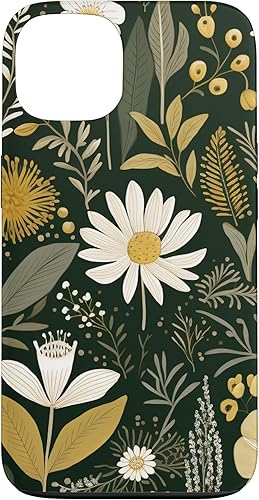 Vista 13 de Funda botánica retro para iPhone 11 Pro Max con diseño botánico bohemio y verde oliva
