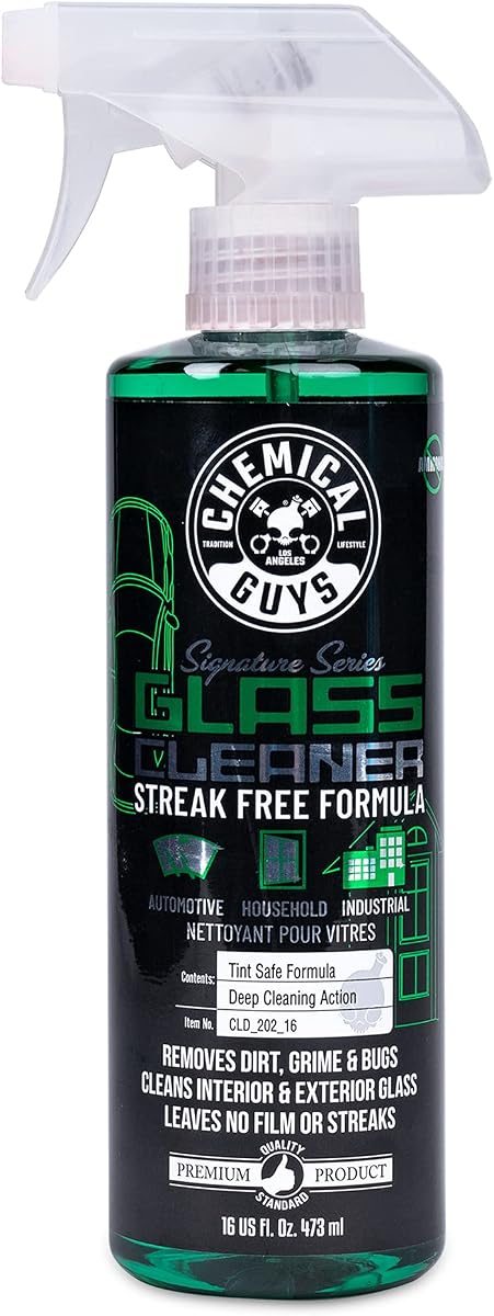 Signature Series Glass & Window Cleaner, Tint Safe, 16 oz | Ammonia-free and tint-safe, clears fingerprints, smoke film and grime from glass, mirrors and windshields