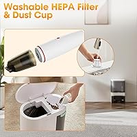 Vista 7 de Aspiradora de mano portátil inalámbrica para automóvil, aspirador de polvo recargable, 20000 PA de alta potencia de succión fuerte/soplador de aire