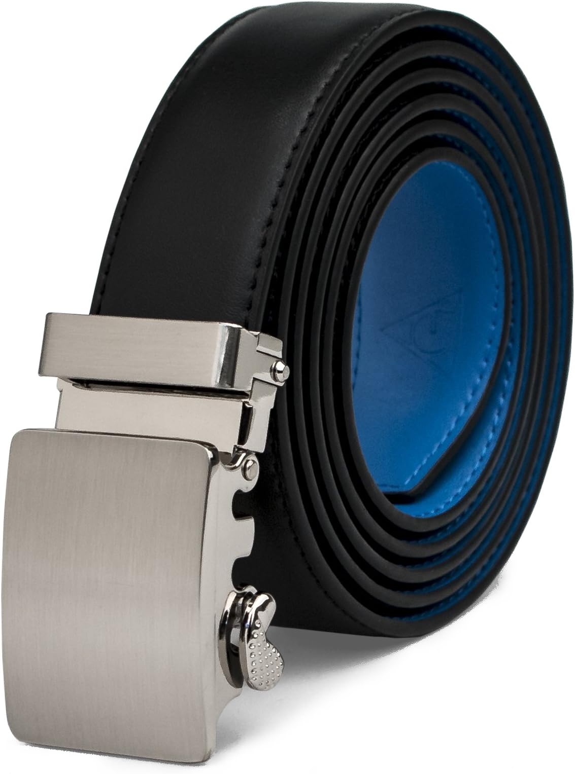 Genuine Leather Dress Belt (1 1/4" wide) with Solid Automatic Buckle